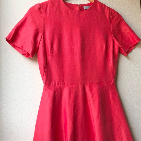 COS Women's Red Dress With Cocoon skirt CORAL - 4 - Picture 4 of 15